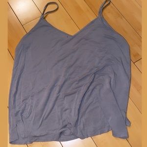 Light gray cotton loose tank top